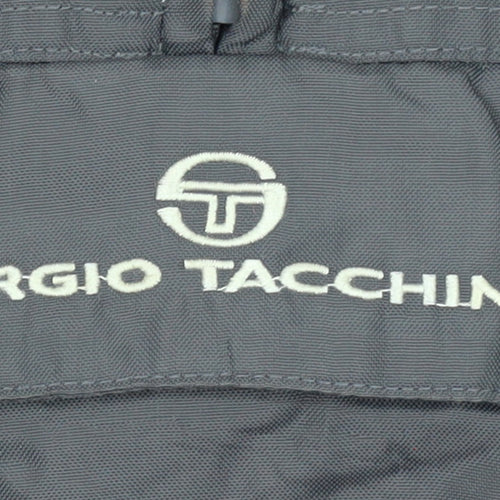 Sergio Tacchini Men's Grey Hooded Anorak Jacket Size M