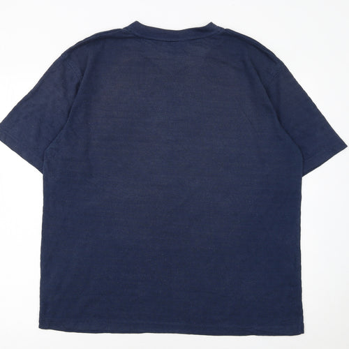 Umbro Men's Blue V-Neck Short Sleeve Sports T-Shirt Size L