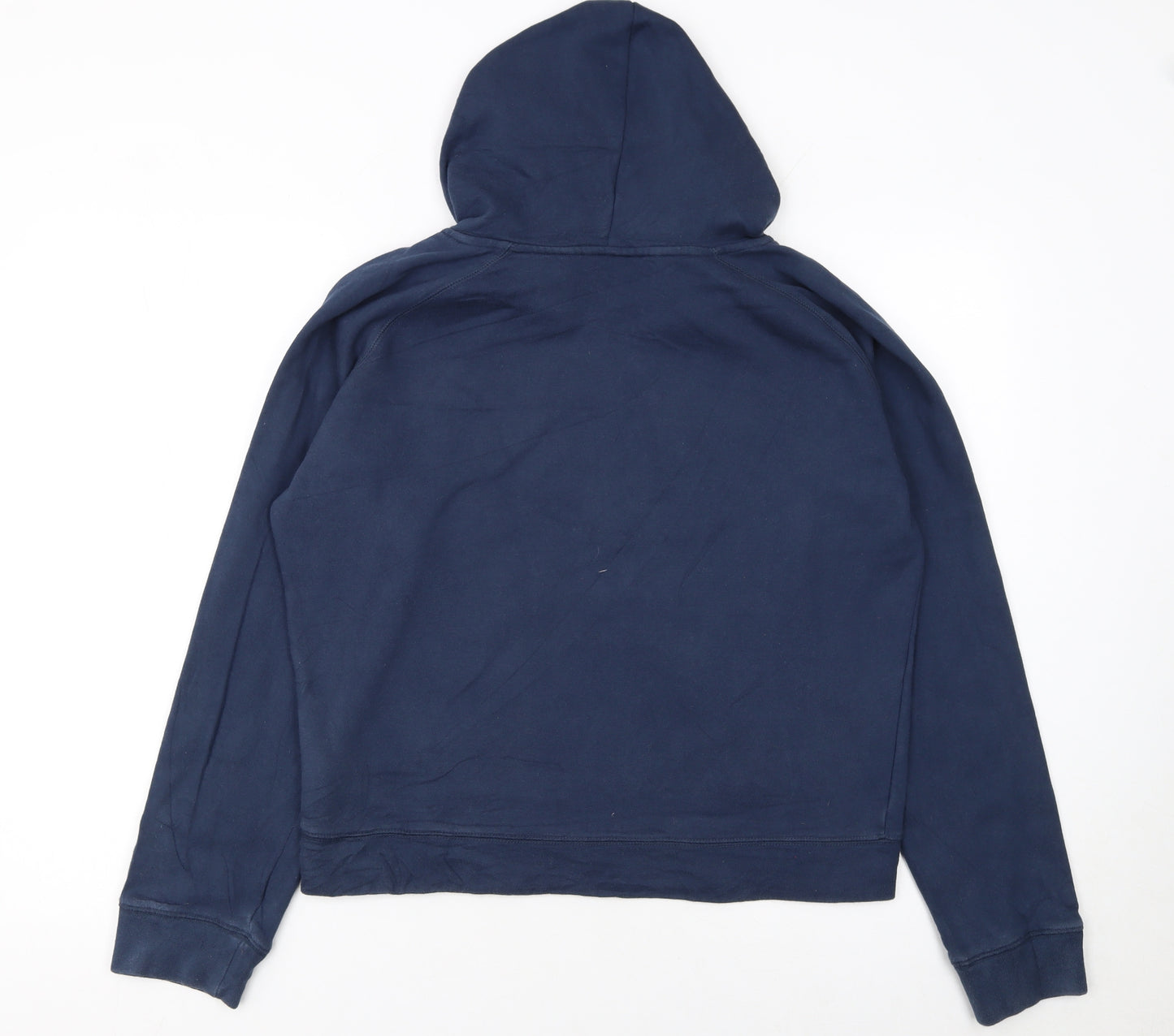 Reebok Womens Navy Pullover Hoodie Size 14 Athletic Dept Logo Hooded Sweatshirt