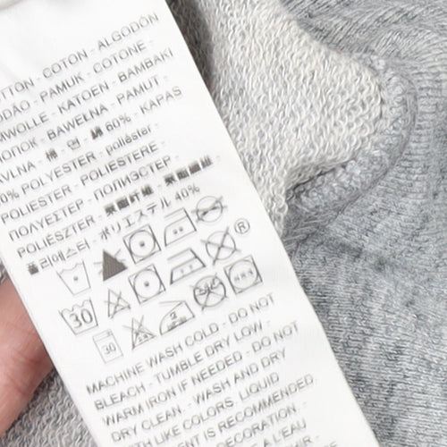 Levi's Men's Grey Pullover Hoodie M Regular Fit Logo Fleece Sweatshirt