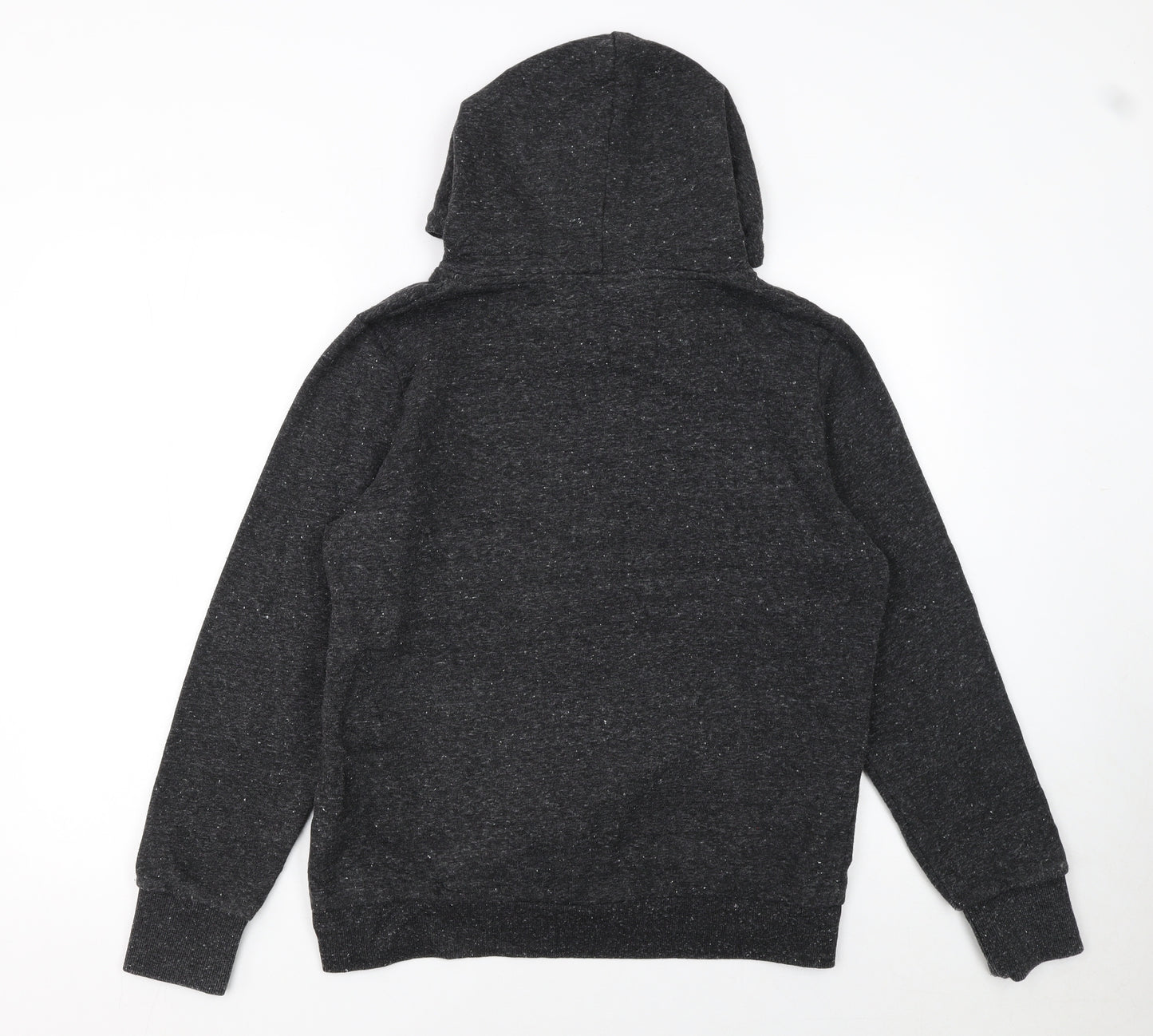 Superdry Womens Black Pullover Hoodie Size 16 Hooded Classic Fit