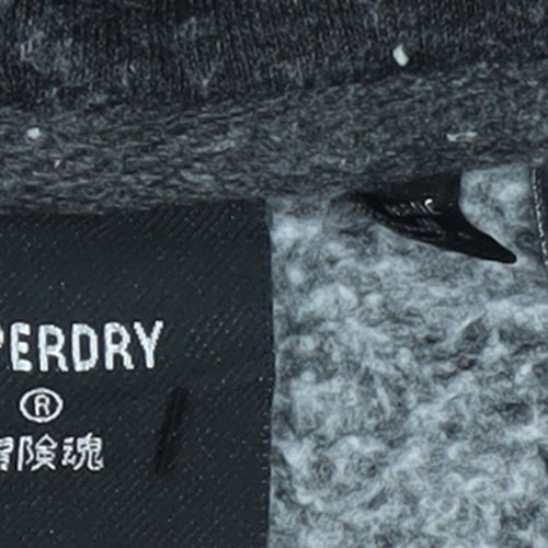 Superdry Womens Black Pullover Hoodie Size 16 Hooded Classic Fit