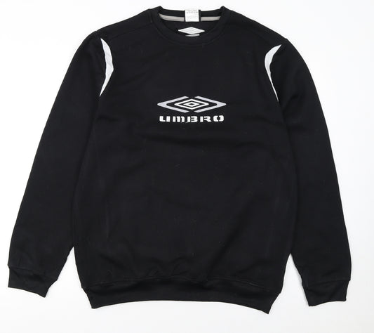 Umbro Men's Black L Pullover Crew Neck Sports Sweatshirt