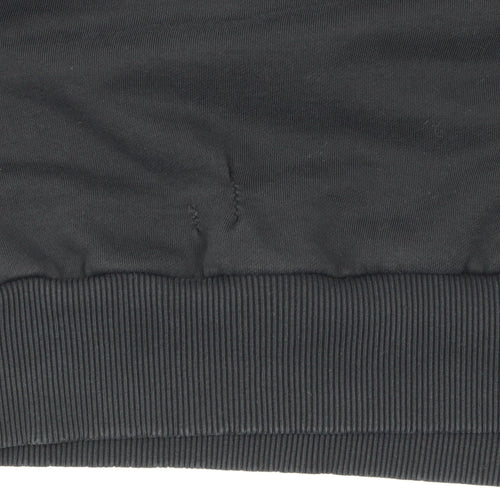 Diesel Men's Black 2XL Pullover Sweatshirt with Logo Embroidery