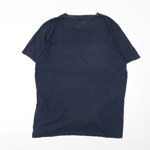 Jack & Jones Men's Blue Surf Graphic Regular Fit T-Shirt L