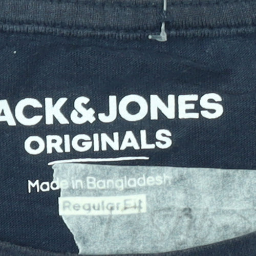 Jack & Jones Men's Blue Surf Graphic Regular Fit T-Shirt L