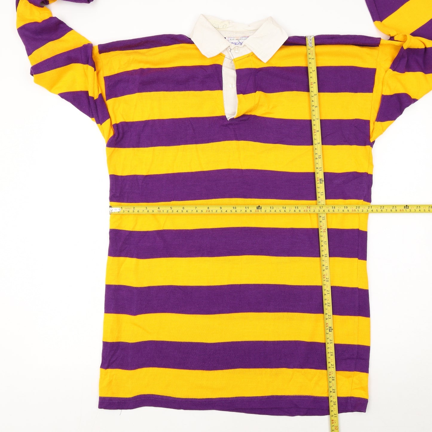 Europa Men's Multicoloured Striped Long Sleeve Rugby Polo XL