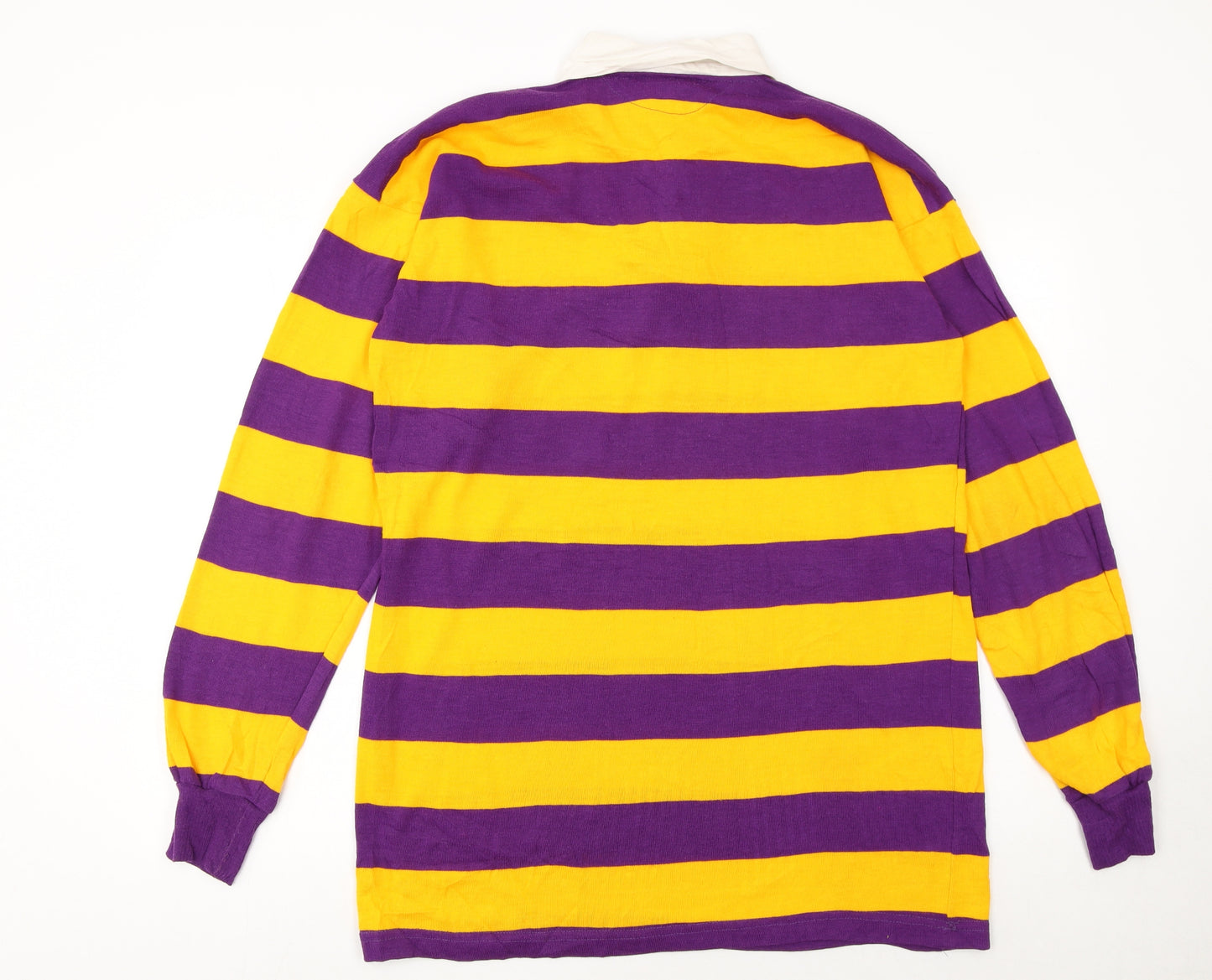 Europa Men's Multicoloured Striped Long Sleeve Rugby Polo XL