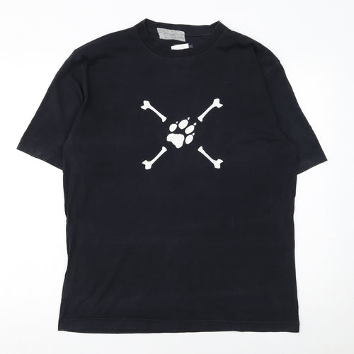 Jack Wolfskin Men’s Black Cotton Crew Neck Graphic T-Shirt Size M