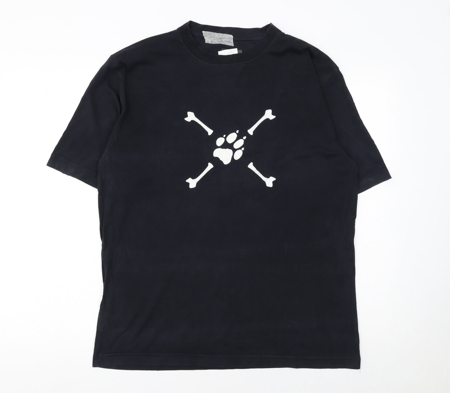 Jack Wolfskin Men’s Black Cotton Crew Neck Graphic T-Shirt Size M
