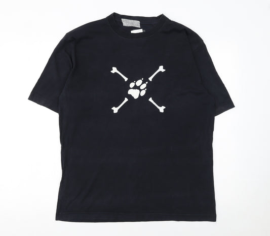 Jack Wolfskin Men’s Black Cotton Crew Neck Graphic T-Shirt Size M