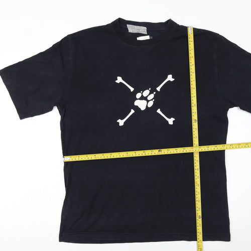 Jack Wolfskin Men’s Black Cotton Crew Neck Graphic T-Shirt Size M