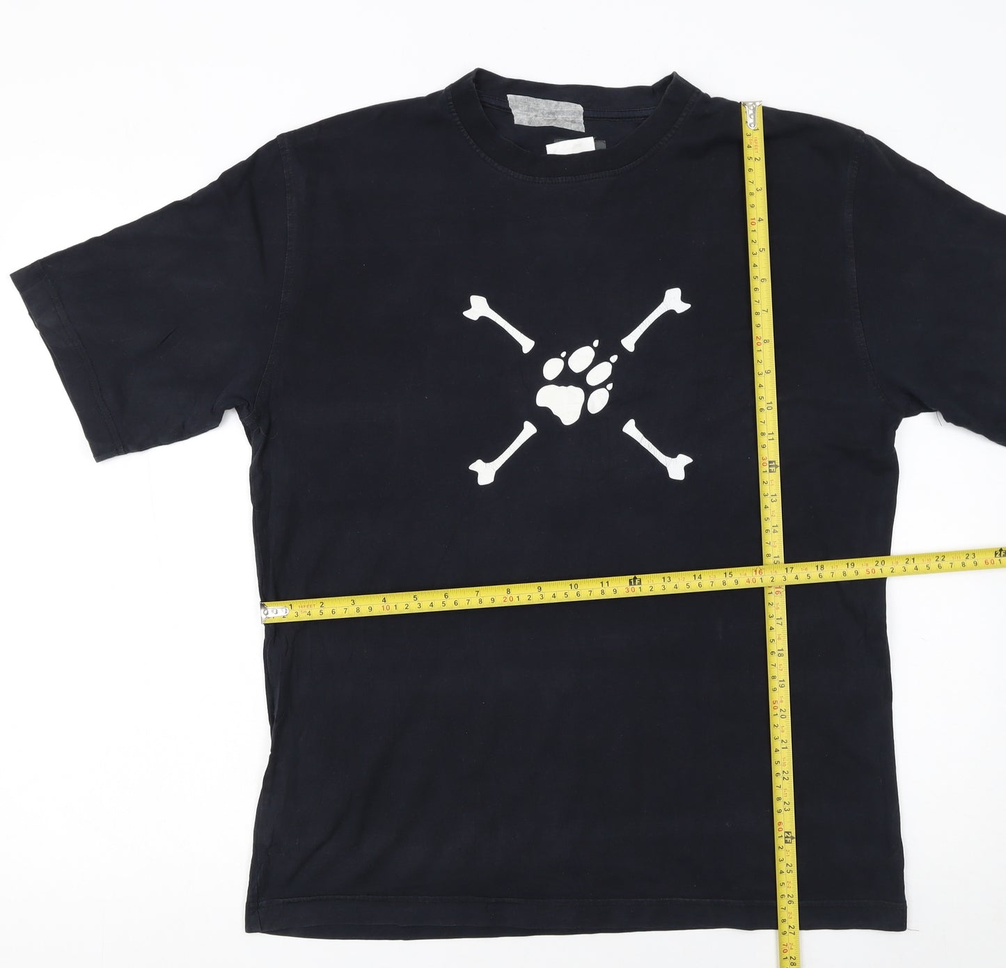 Jack Wolfskin Men’s Black Cotton Crew Neck Graphic T-Shirt Size M