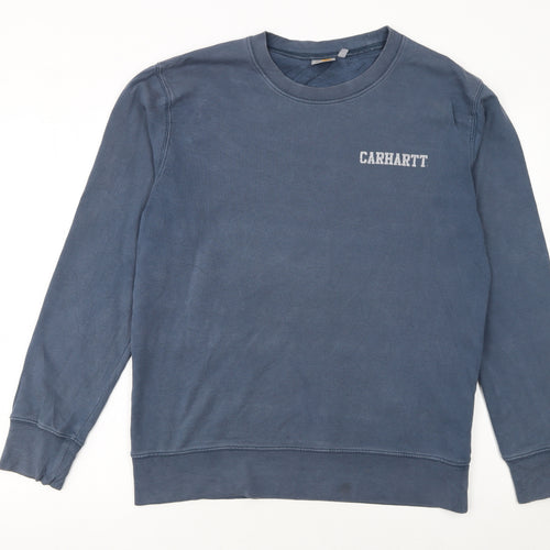 Carhartt Men's Blue Cotton Pullover Sweatshirt S