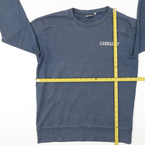 Carhartt Men's Blue Cotton Pullover Sweatshirt S
