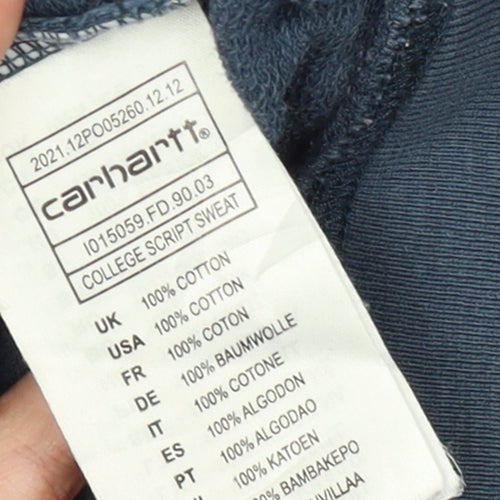 Carhartt Men's Blue Cotton Pullover Sweatshirt S