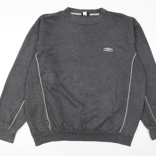 Umbro Men's Grey XL Pullover Sweatshirt Crew Neck Sports Top