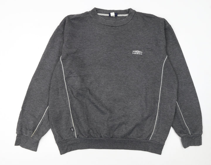 Umbro Men's Grey XL Pullover Sweatshirt Crew Neck Sports Top