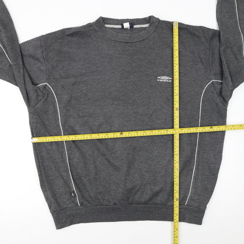 Umbro Men's Grey XL Pullover Sweatshirt Crew Neck Sports Top