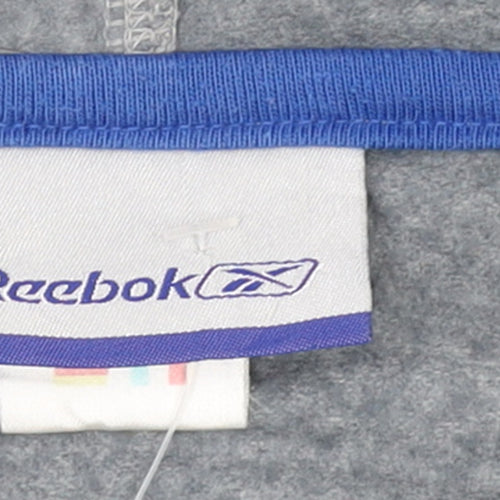 Reebok Men’s Grey Full Zip Hoodie M Regular Fit Sportswear
