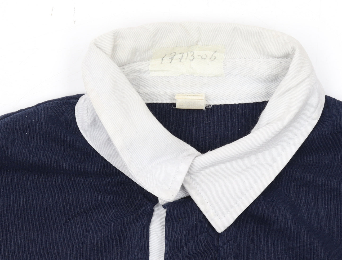 Uneek Men's Blue Scotland Rugby Long Sleeve Polo Shirt XL