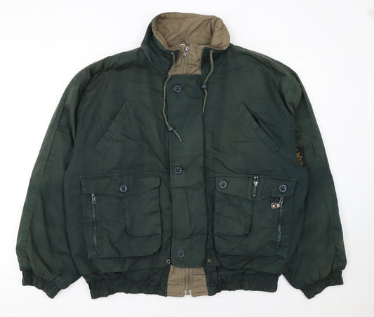 Star Sport Men’s Green Military Cotton Nylon Jacket M