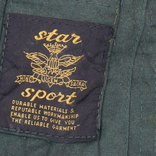 Star Sport Men’s Green Military Cotton Nylon Jacket M