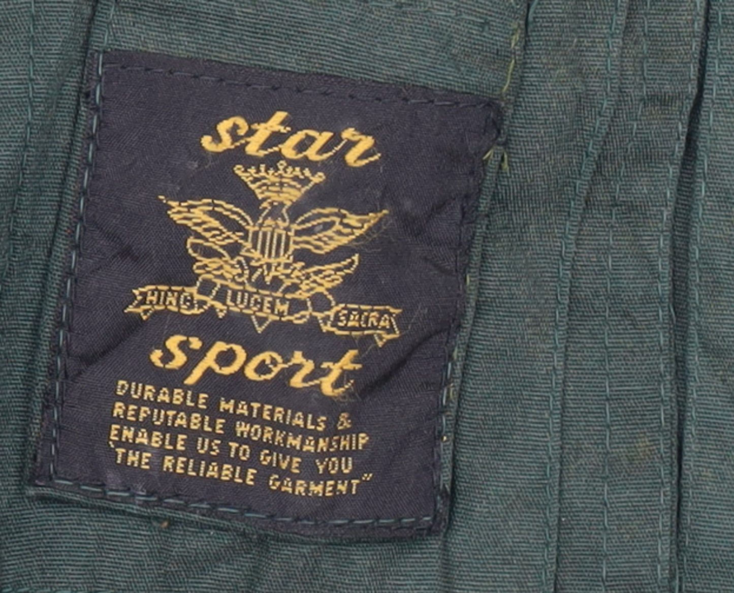 Star Sport Men’s Green Military Cotton Nylon Jacket M