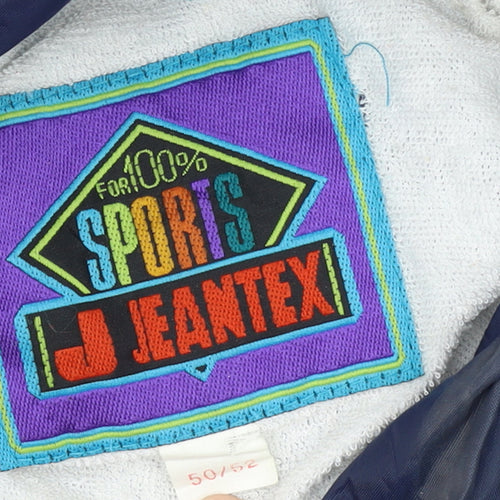 Jeantex Women's Blue Lightweight Hooded Windbreaker Jacket Size 16