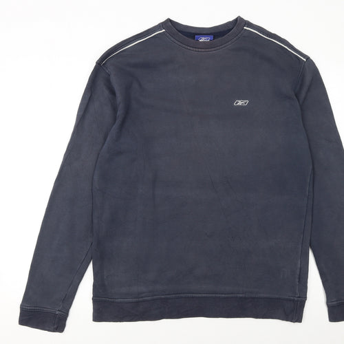 Reebok Mens Blue Long Sleeve Pullover Sweatshirt Size L
