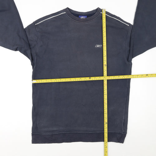 Reebok Mens Blue Long Sleeve Pullover Sweatshirt Size L