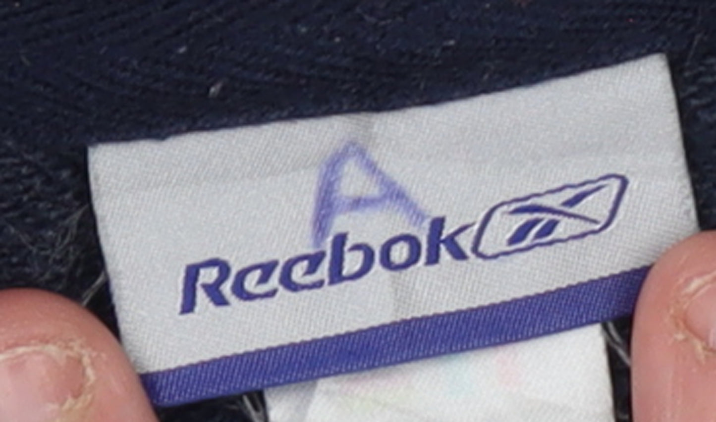 Reebok Mens Blue Long Sleeve Pullover Sweatshirt Size L