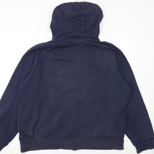 Nike Men's Blue Full Zip Hoodie XL Fleece Cotton Blend