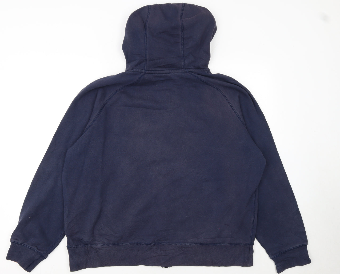Nike Men's Blue Full Zip Hoodie XL Fleece Cotton Blend