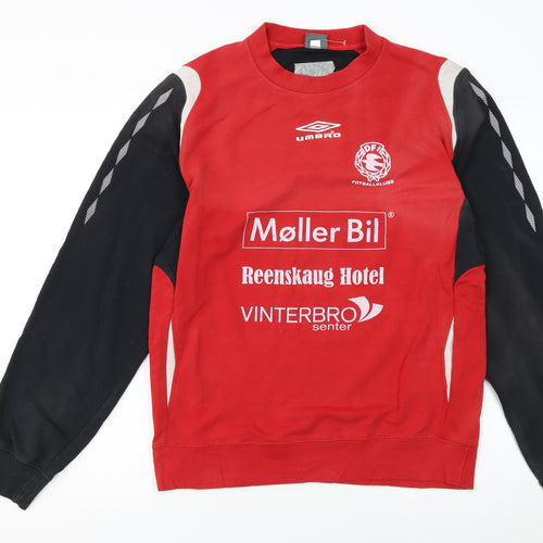 Umbro Men’s Red Black DFI Football Klub Sweatshirt Size M