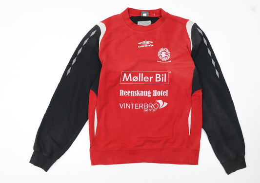 Umbro Men’s Red Black DFI Football Klub Sweatshirt Size M