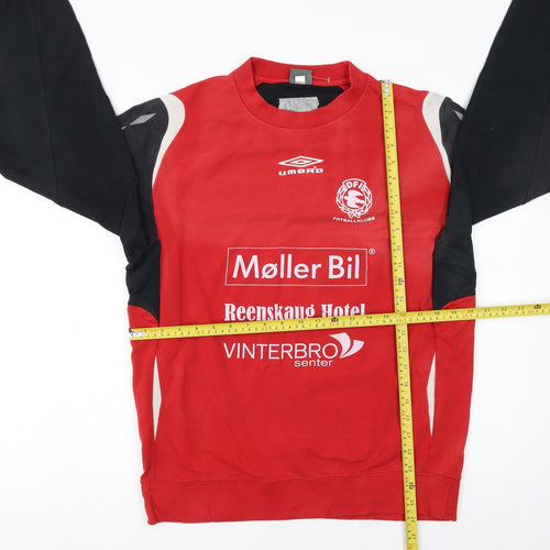 Umbro Men’s Red Black DFI Football Klub Sweatshirt Size M