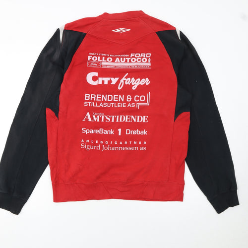 Umbro Men’s Red Black DFI Football Klub Sweatshirt Size M