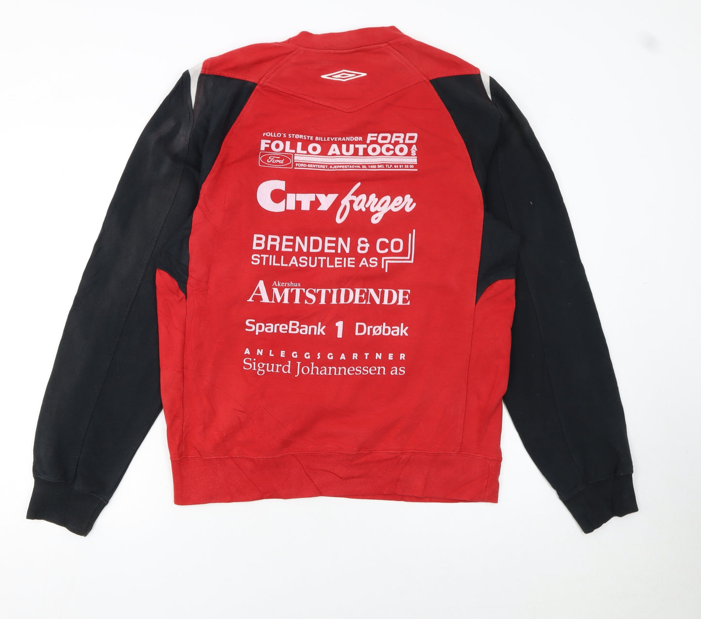 Umbro Men’s Red Black DFI Football Klub Sweatshirt Size M