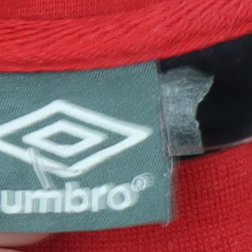 Umbro Men’s Red Black DFI Football Klub Sweatshirt Size M