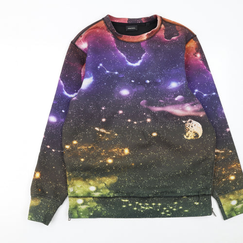 Diesel Men's Multicoloured Space Print Pullover Sweatshirt M