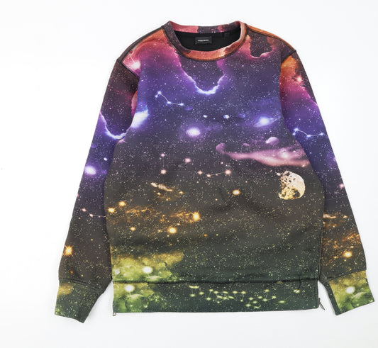 Diesel Men's Multicoloured Space Print Pullover Sweatshirt M