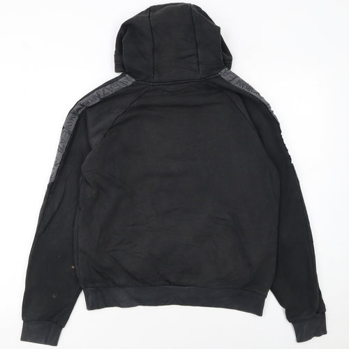 EA7 Emporio Armani Women's Black Pullover Hoodie Size S Cotton Blend