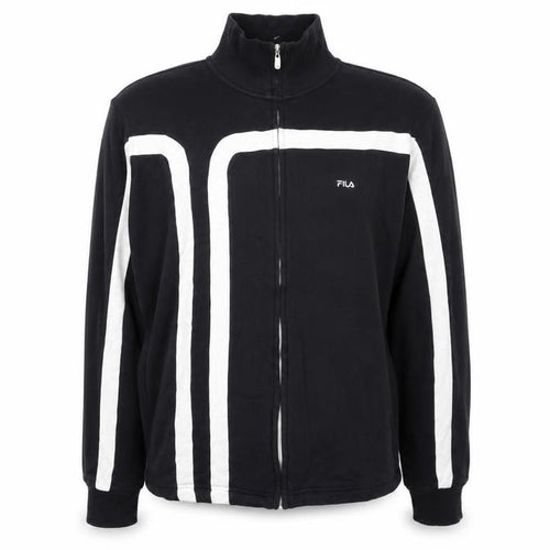 Fila Womens Black XL Track Jacket Full Zip Cotton Sportswear