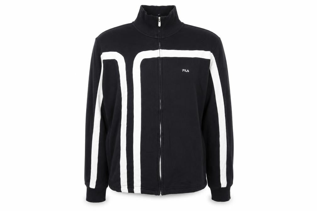 Fila Womens Black XL Track Jacket Full Zip Cotton Sportswear