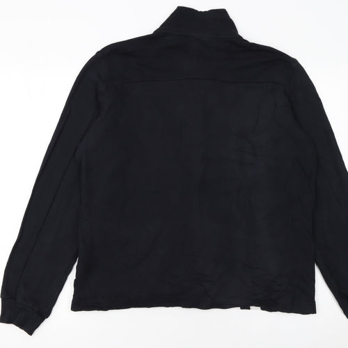 Fila Womens Black XL Track Jacket Full Zip Cotton Sportswear