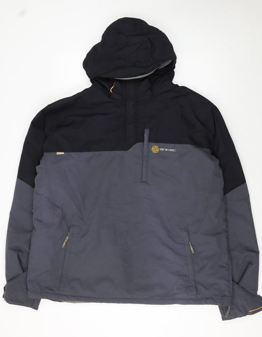 Animal Men's Grey 2XL Hooded Waterproof Anorak Jacket