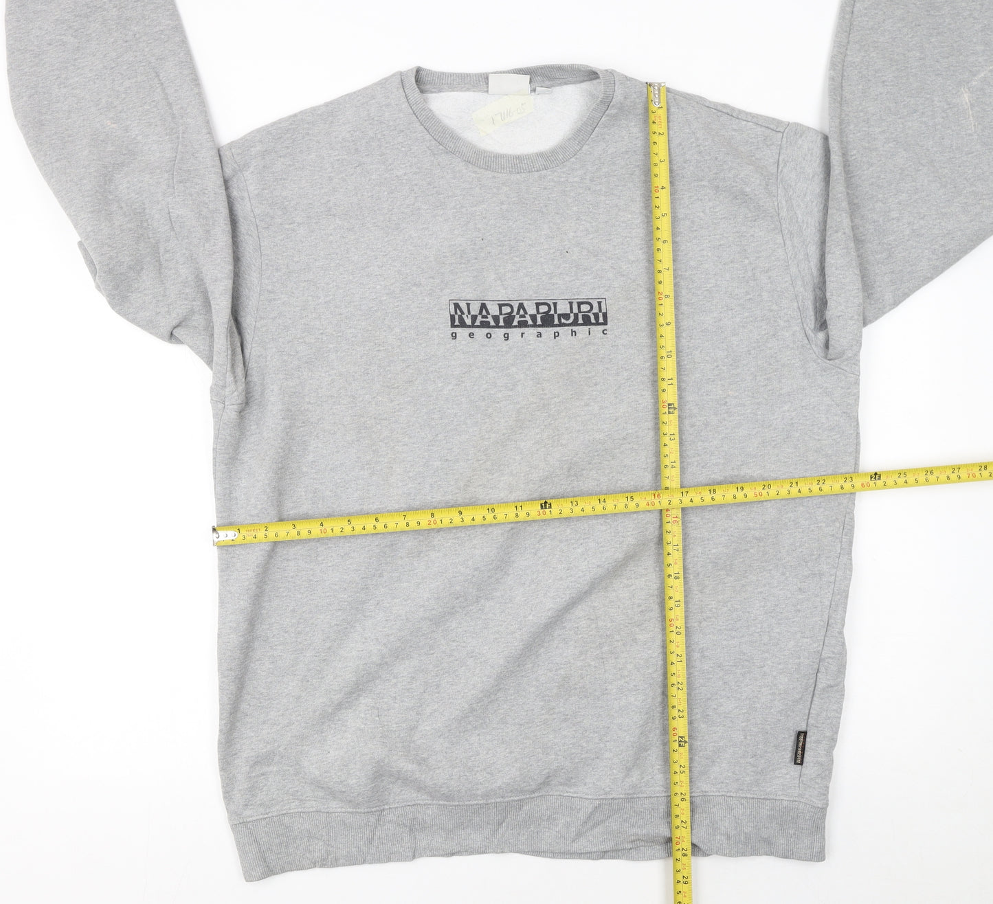 Napapijri Men's Grey XL Pullover Logo Sweatshirt