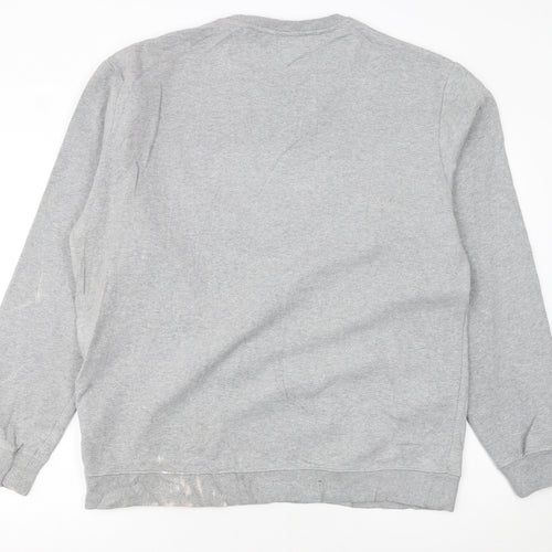Napapijri Men's Grey XL Pullover Logo Sweatshirt