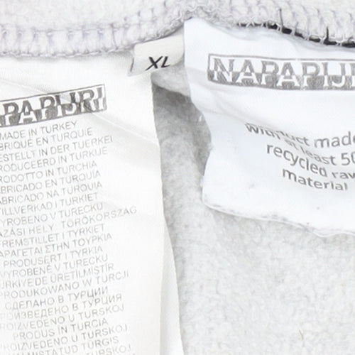 Napapijri Men's Grey XL Pullover Logo Sweatshirt